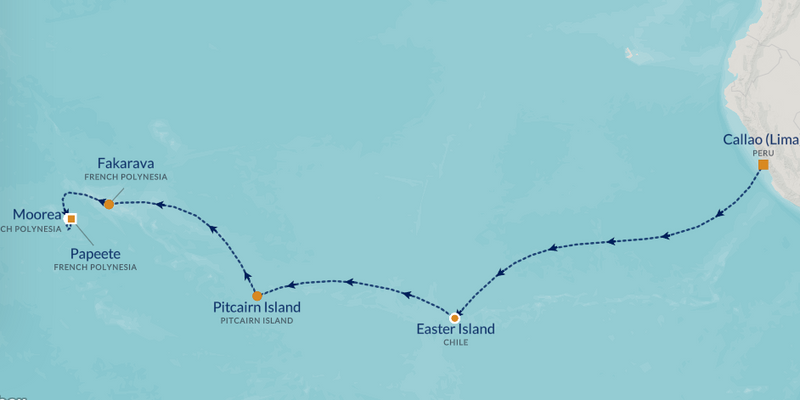 Pitcairn, Osterinseln und French Polynesia